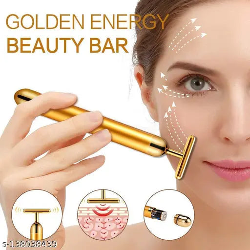 24K Gold Energy Beauty Bar Electric Facial Massage Roller ™