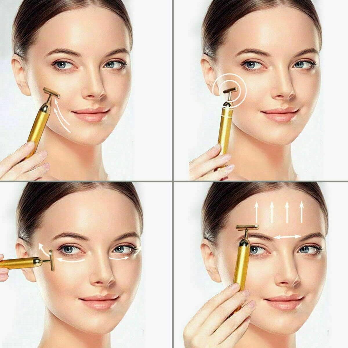 24K Gold Energy Beauty Bar Electric Facial Massage Roller ™